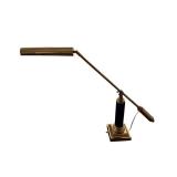 Brass Adjustable Desk Lamp with Cylindrical Shade - Vintage Task Light