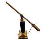 Brass Adjustable Desk Lamp with Cylindrical Shade - Vintage Task Light