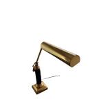 Brass Adjustable Desk Lamp with Cylindrical Shade - Vintage Task Light