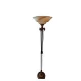 69-Inch Tall Metal Floor Lamp with Glass Shade
