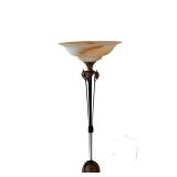 69-Inch Tall Metal Floor Lamp with Glass Shade