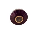 Peter Keller Black Glass Round Quartz Clock - Desk or Wall Display