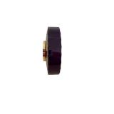 Peter Keller Black Glass Round Quartz Clock - Desk or Wall Display