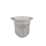 Crystal Diamond-Cut Glass Ice Bucket - 7 3/4 Inches Tall