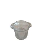 Crystal Diamond-Cut Glass Ice Bucket - 7 3/4 Inches Tall