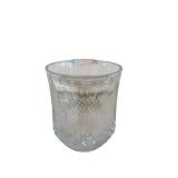 Crystal Diamond-Cut Glass Ice Bucket - 7 3/4 Inches Tall