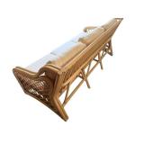 75-Inch Rattan Sofa with Cushions - Cushions with Stains