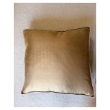 Pair of 18x18 Satin Throw Pillows with Stains