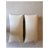Pair of Floral Throw Pillows 24 x 12 Inches - Stained
