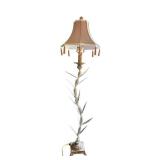 44-Inch Tall Table Lamp with Tassel Fringe Shade and Ornate Base