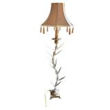 44-Inch Tall Table Lamp with Tassel Fringe Shade and Ornate Base