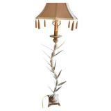 44-Inch Tall Table Lamp with Tassel Fringe Shade and Ornate Base