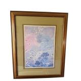 Framed Crane Artwork Pair - 33 x 41 Inches (Lot of 2)