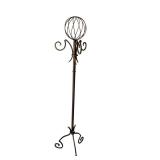 63-Inch Tall Wrought-Iron Coat Hanger Garden Stake Sculpture