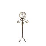 63-Inch Tall Wrought-Iron Coat Hanger Garden Stake Sculpture