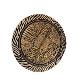 63-Inch Round Zebra Leopard Print Area Rug