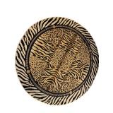 63-Inch Round Zebra Leopard Print Area Rug