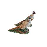Pair of Hand Painted Ceramic Pheasant Figurines - Porcelain with Chips