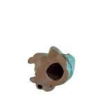 Ceramic Seated Scholar Figurine - Turquoise Glaze