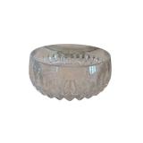 7.5 X 3 Inch Glass Bowl with Faceted Cut Pattern