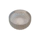 7.5 X 3 Inch Glass Bowl with Faceted Cut Pattern