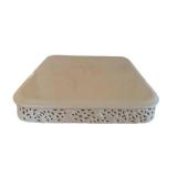 Ceramic Cake Plate 12x12x5 with Small Cracks