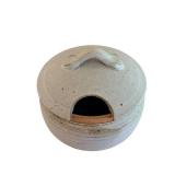 Handmade Stoneware Lidded Jar with Speckled Glaze - Wheel-Thrown Studio Pottery
