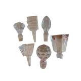 Crystal Decanter Stopper Assortment - Assorted Glass Bottle Stoppers (Some With Chips)