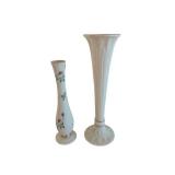 Lenox Floral Bud Vase Pair - 7 1/2 Inch Bud Vase & 9 1/4 Inch Tall Vase - Made in USA