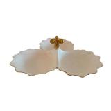 Mikasa Narumi Leaf Dish by Larry Laslo - 24K Gold Trim - Made in Japan (Lot of 2)