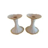 Lenox Candlesticks Hand Decorated with 24K Gold Trim