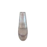Tall Glass Vase with Long Narrow Neck