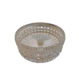Pressed Crystal Glass Bowl - 8.5-Inch Diameter, 3.5-Inch High, Sunburst Pattern