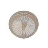 Pressed Crystal Glass Bowl - 8.5-Inch Diameter, 3.5-Inch High, Sunburst Pattern