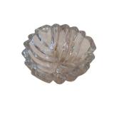 Crystal Glass Bowl, Faceted Cut-Glass With Scalloped Rim - 8.5 x 5 In