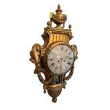 Ornate Gold Tone Plastic Wall Clock - Vintage Baroque Style Decorative Timepiece