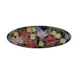 24-Inch Hand Painted Floral Oval Plate - Made in China