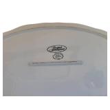 20-Inch Floral Charger Plate - Ceramic, Scalloped Rim, Made in China
