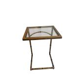 Pair Of Metal And Glass End Tables 26 x 17 x 14 In