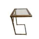 Pair Of Metal And Glass End Tables 26 x 17 x 14 In