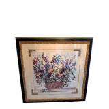 Tomao Floral Bouquet Framed Artwork - Signed Print, 46 x 46 Inches