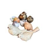 Nine Ceramic Bird Figurines (Lot of 9)