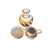 Assorted Porcelain Cream and Sugar, Vase