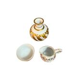 Assorted Porcelain Cream and Sugar, Vase