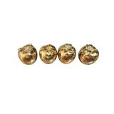 Gold Tone Salt & Pepper Shaker Sets (Two Sets) - Metal