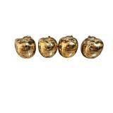 Gold Tone Salt & Pepper Shaker Sets (Two Sets) - Metal