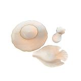 Lenox Gold Trim Shell-Shaped Plates with Bud Vase (Lot of 3)