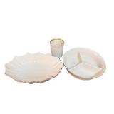 Lenox Porcelain Dinnerware Set - Shell Edge Serving Bowl, Cup & Divided Relish Dish