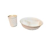 Lenox Porcelain Dinnerware Set - Shell Edge Serving Bowl, Cup & Divided Relish Dish