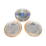 Silver Rimmed 8-Inch Glass Bowls (Lot of 11)